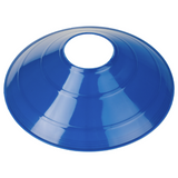 Blue colored disc cones for sports training, agility drills, and PE classes