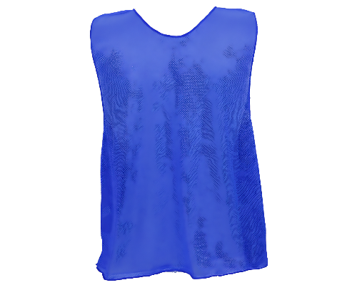 Youth practice scrimmage vest blue nylon mesh training pinnie