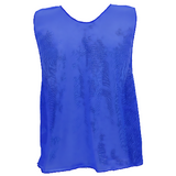 Youth practice scrimmage vest blue nylon mesh training pinnie