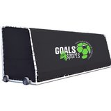 10 seat portable team shelter with black UV-protected fabric panels and Team Logo