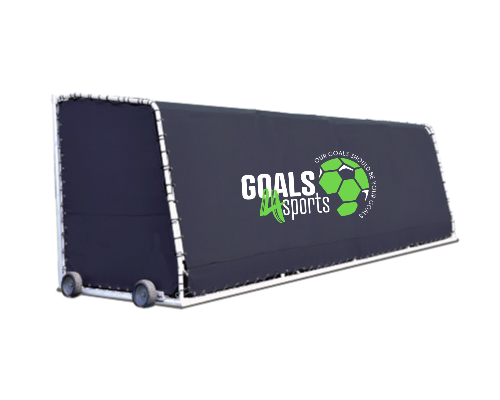 Club team sideline shelter with navy blue weather-resistant covering with Logo