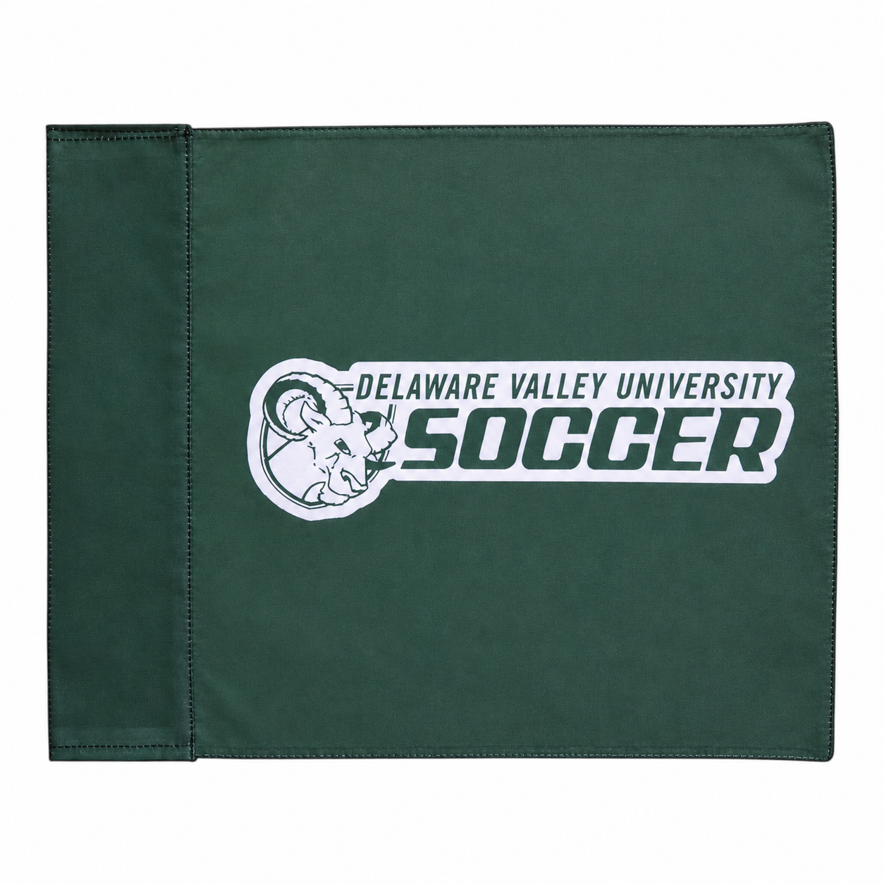 Delaware Valley University custom soccer corner flag with university logo