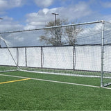 PEVO 6.5x18.5 Economy Soccer Goal with aluminum frame and net