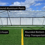 PEVO Economy soccer goal 3-inch round aluminum frame detail