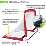 Champion Rectangular Pop-Up Goal - Descriptions