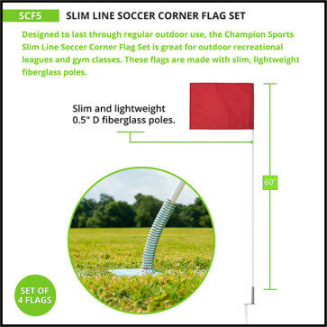 Soccer Slim Line Corner Flags