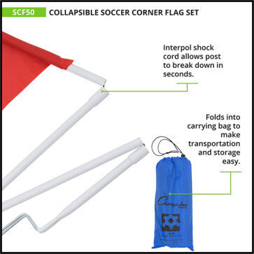 Portable Collapsible Corner Flag Set