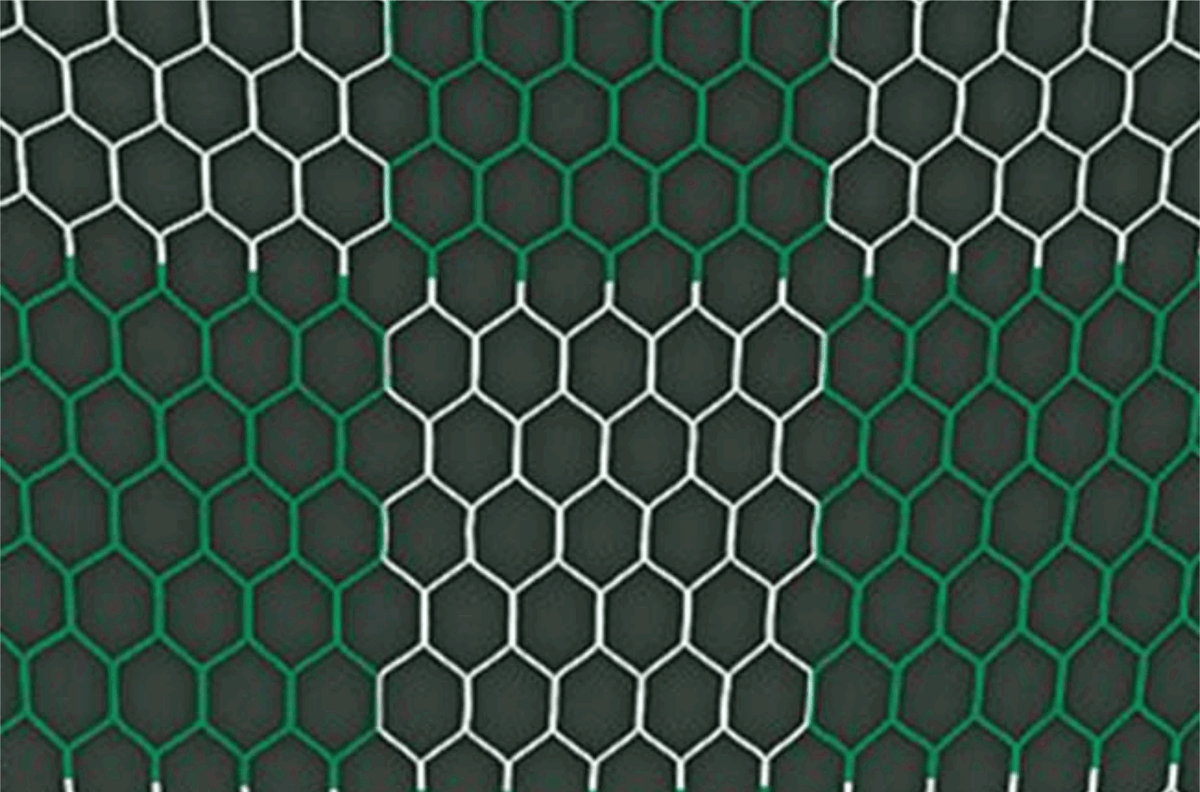 Green - White Checkered 3mm Hex Soccer Net