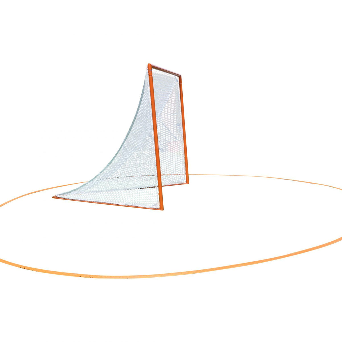 Lacrosse Crease Around Lacrosse Goal - Side View