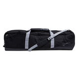 Black extra large lacrosse equipment bag with full-length stick compartment and waterproof bottom