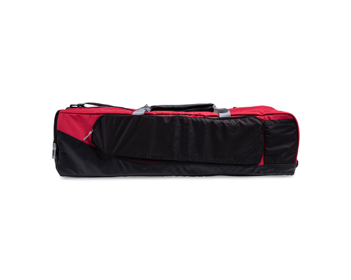 Lacrosse equipment bag detachable side pocket for team customization and storage