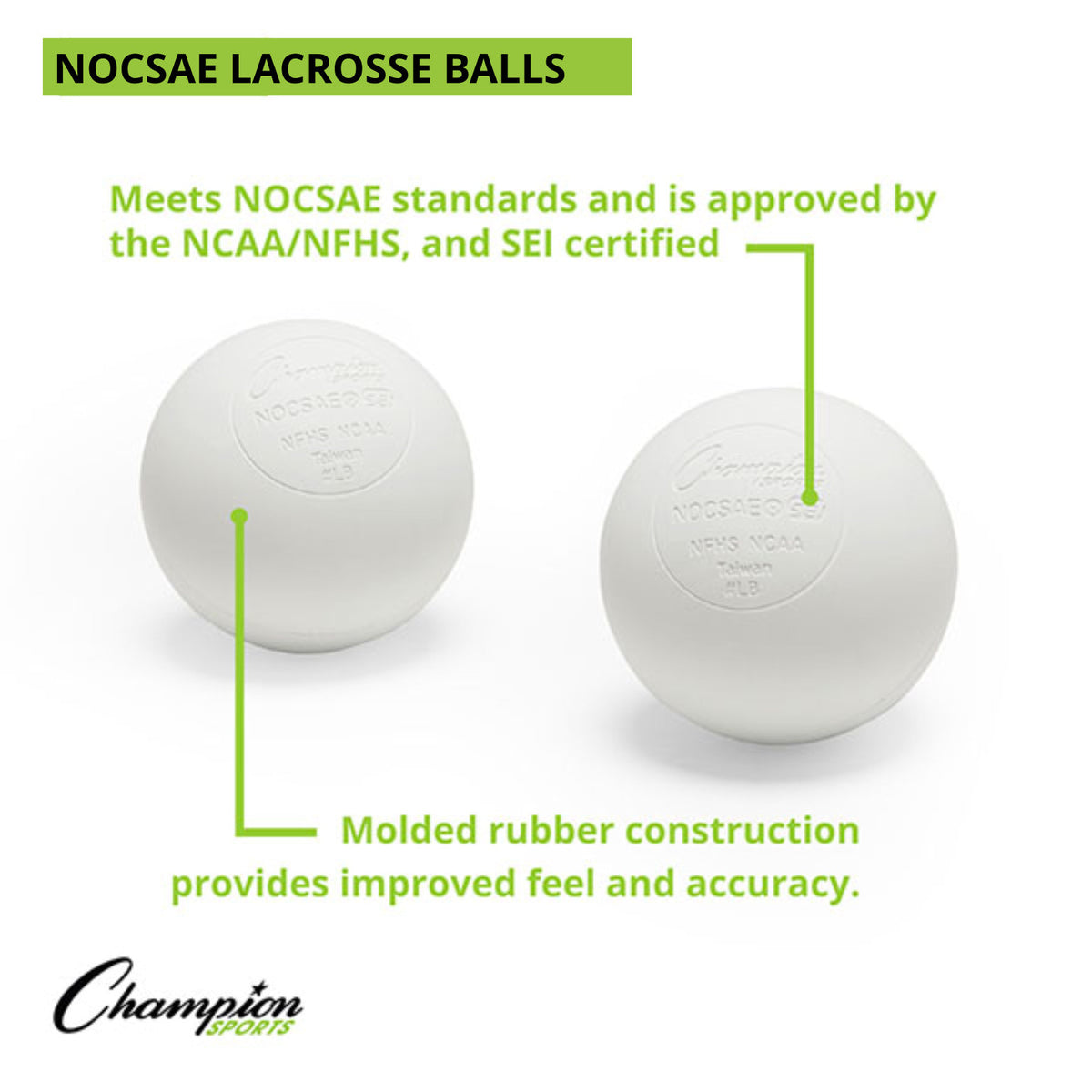 NOCSAE Lacrosse Balls Enhanced