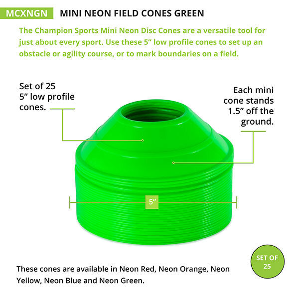 Neon Green Mini Cone Measurements