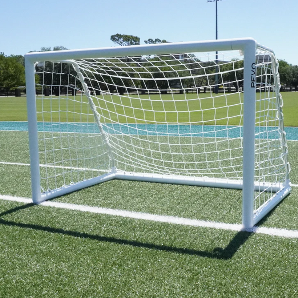 PEVO 4x6 Channel Soccer Goals - Front Angle View