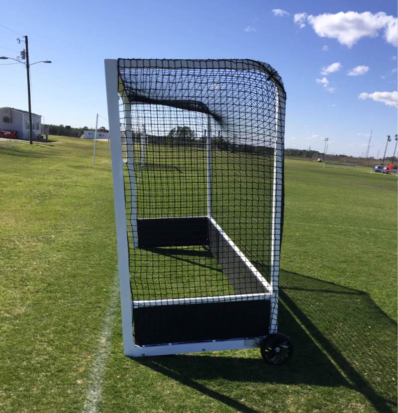 PEVO Championship Field Hockey Goal - Side View with Back Raised