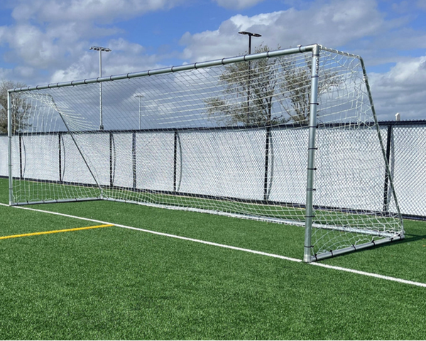 PEVO Economy Soccer Goals - Side Angle View