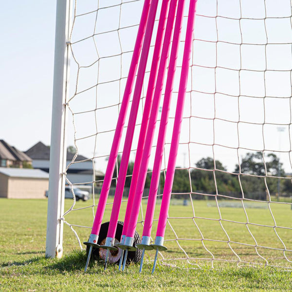 Pink Unbreakable Pro Agility Poles with Spikes