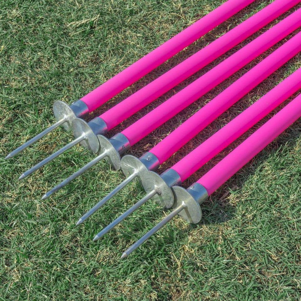 Pink Unbreakable Pro Agility Poles with Spikes - Close-up