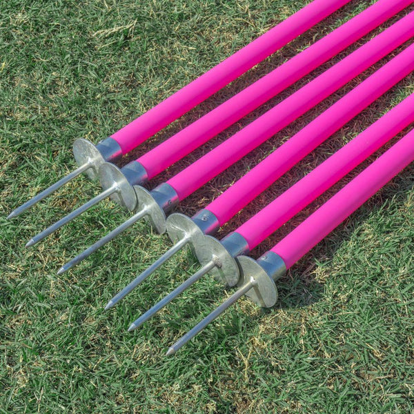Pink Unbreakable Pro Agility Poles with Spikes - Close-up