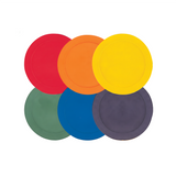 Multi color round poly spot markers set of 6 non skid vinyl for PE class and sports drills