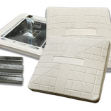 Jaypro pro-style Hollywood white baseball base set with ground anchors