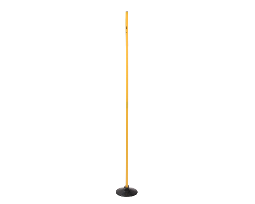 Pro Agility Pole Set vertical agility pole setup with 71 inch PVC training pole and molded rubber base