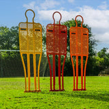 Pro training mannequins for soccer drills on grass and turf
