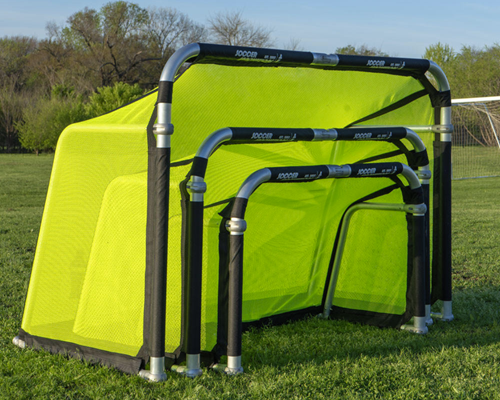 QUICKFOLD™ Aluminum Soccer Goals - Bright Neon