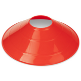 Red colored disc cones for soccer drills, agility training, and sports practice