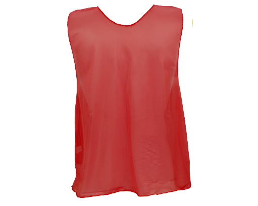 Youth practice scrimmage vest red breathable nylon mesh
