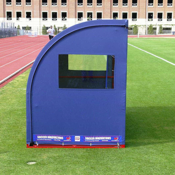 portable referee shelter used on soccer and football sidelines