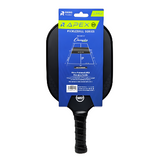 Rhino Apex Pickleball Paddle close-up showing textured fiberglass face, edge guard detail, and ultra-cushion grip for control and comfort