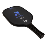 Rhino Apex Pickleball Paddle flat angle view highlighting fiberglass face, ProPolyCore2™ construction, and cushioned grip