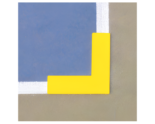 Rhino Pickleball L-shaped court marker bright yellow portable boundary corner line for indoor and outdoor pickleball courts