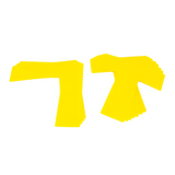 Rhino Pickleball Court Marker Set stacked bright yellow T-shaped portable boundary markers for temporary indoor and outdoor court setup