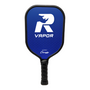 RHINO Pickleball VAPOR Paddle with blue dual-plated aluminum face, black edge guard, and EVA padded grip on white background