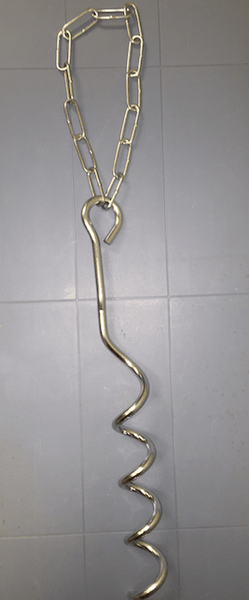 Corkscrew Anchor with Chain