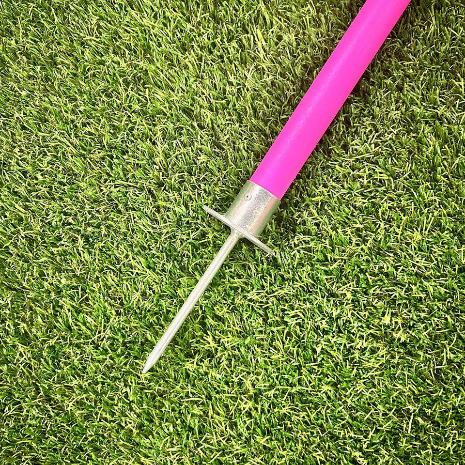 Single Pink Unbreakable Pro Agility Poles with Spike