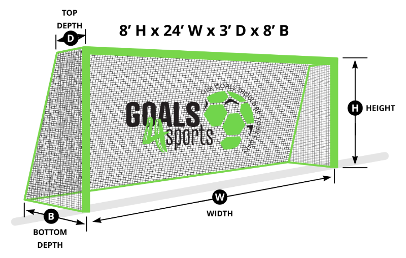8x24x3x8 Soccer Net | White