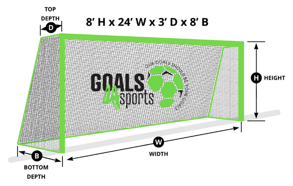 8x24x3x8 Soccer Net | White