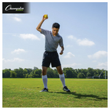 Soccer player using reaction ball from Speed & Agility Training Kit to improve reflexes and hand-eye coordination