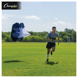 Sprint resistance parachute drill for speed training using Speed & Agility Kit equipment